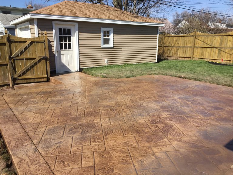 Brown Stamped Concrete Patio Concrete Driveways Stamped Concrete