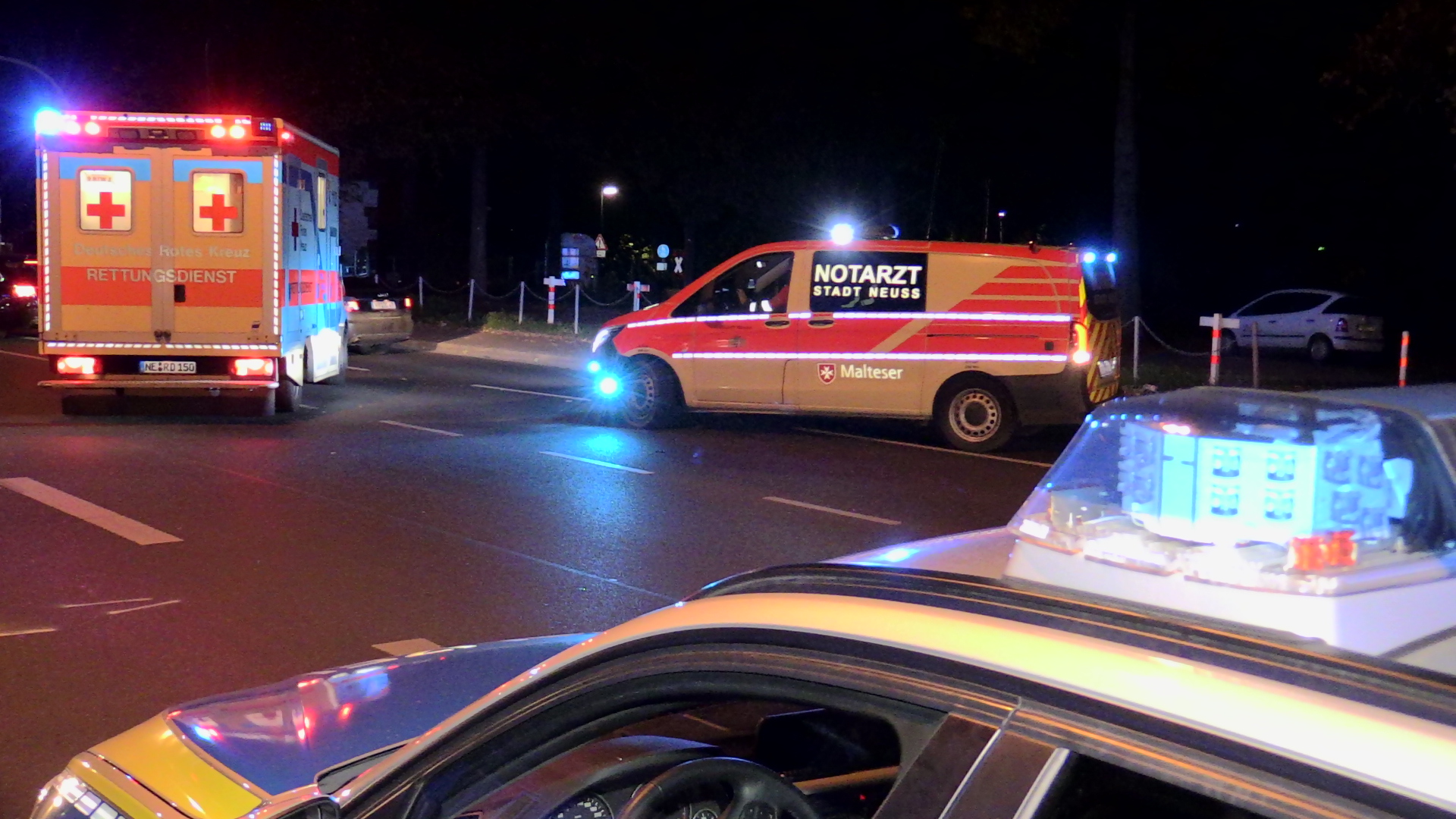 10.10.2017 Neuss Hafengebiet Schwerer Unfall zwischen Motorrad und