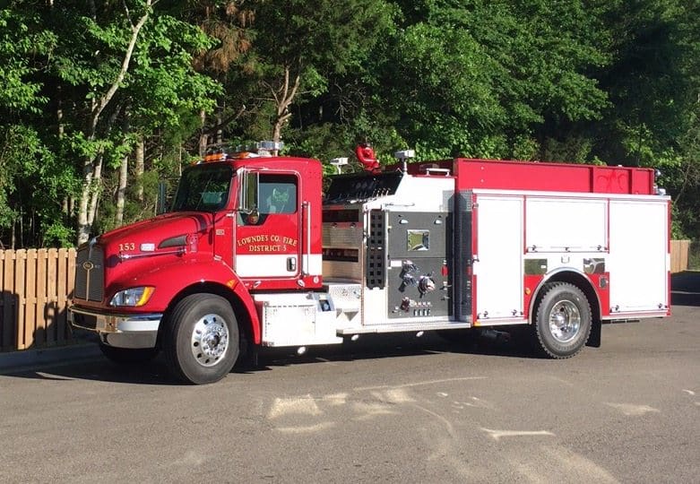 Pierce Commercial Pumper to Lowndes County Fire Department Emergency