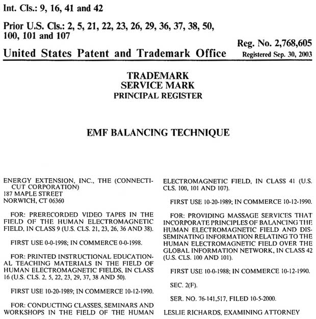 EMF Worldwide EEI Copyrights & Disclaimers USA Certificate of