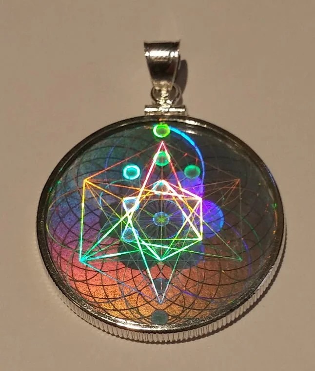 New Sterling Silver Hologram Pendants – EMF Shield - WiFi and Phone