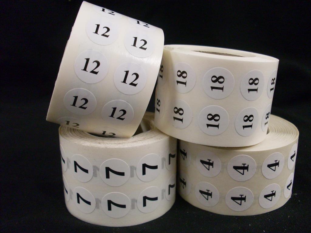 Adhesive Number Labels E&M Greenfield