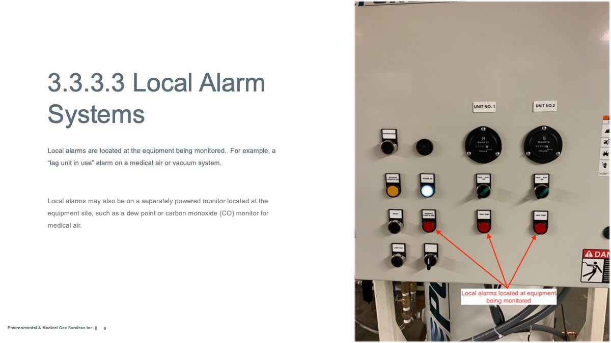 Alarm systems Local alarms Copy Environmental and Medical Gas Services