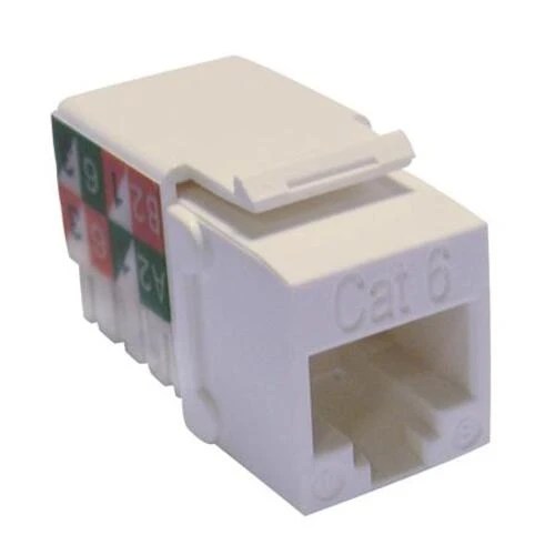 RJ45 CAT6 LIITIN KEYSTONE UTP VALKOINEN