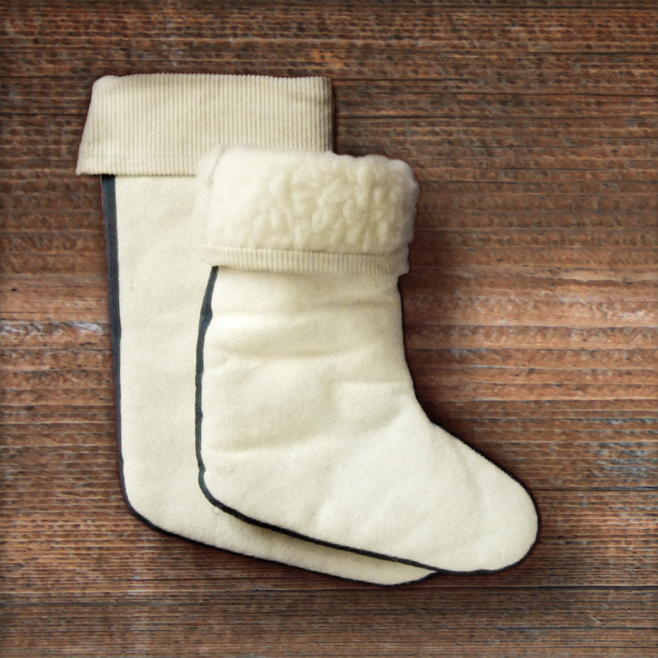"Rudolf" Stiefelsocken aus Lammwolle mit Stulpe Emil Thiel