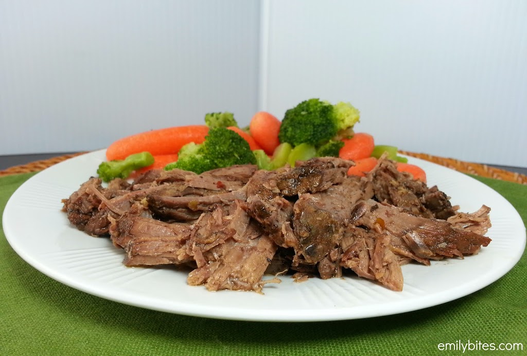 Slow Cooker Balsamic Beef Emily Bites