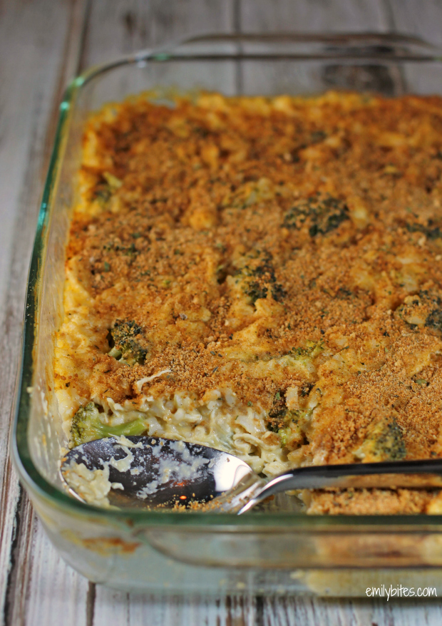 Cheesy Chicken, Broccoli and Rice Casserole Emily Bites