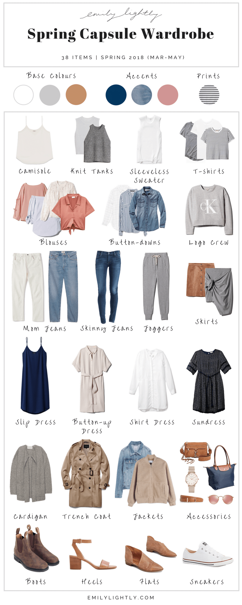 My Spring 2018 Capsule Wardrobe Emily Lightly