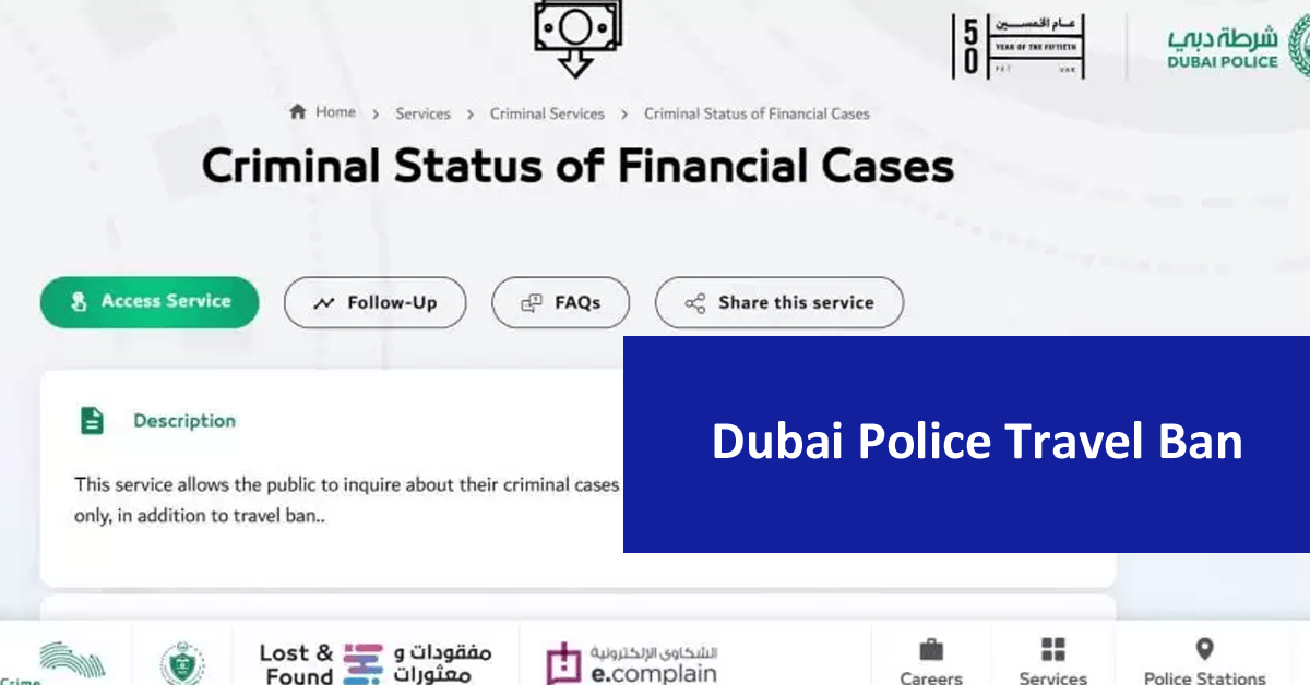 Dubai Police Travel Ban How to Check and What to Do?