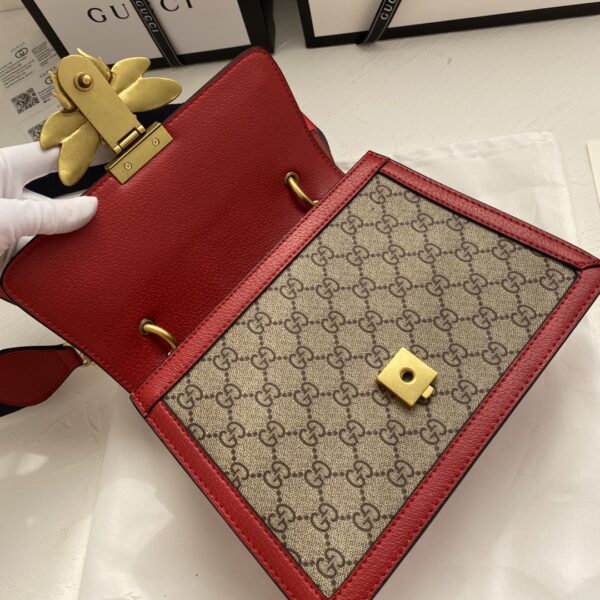 GUCCI QUEEN MARGARET GG SMALL TOP HANDLE BAG RED 25.5CM Emlina