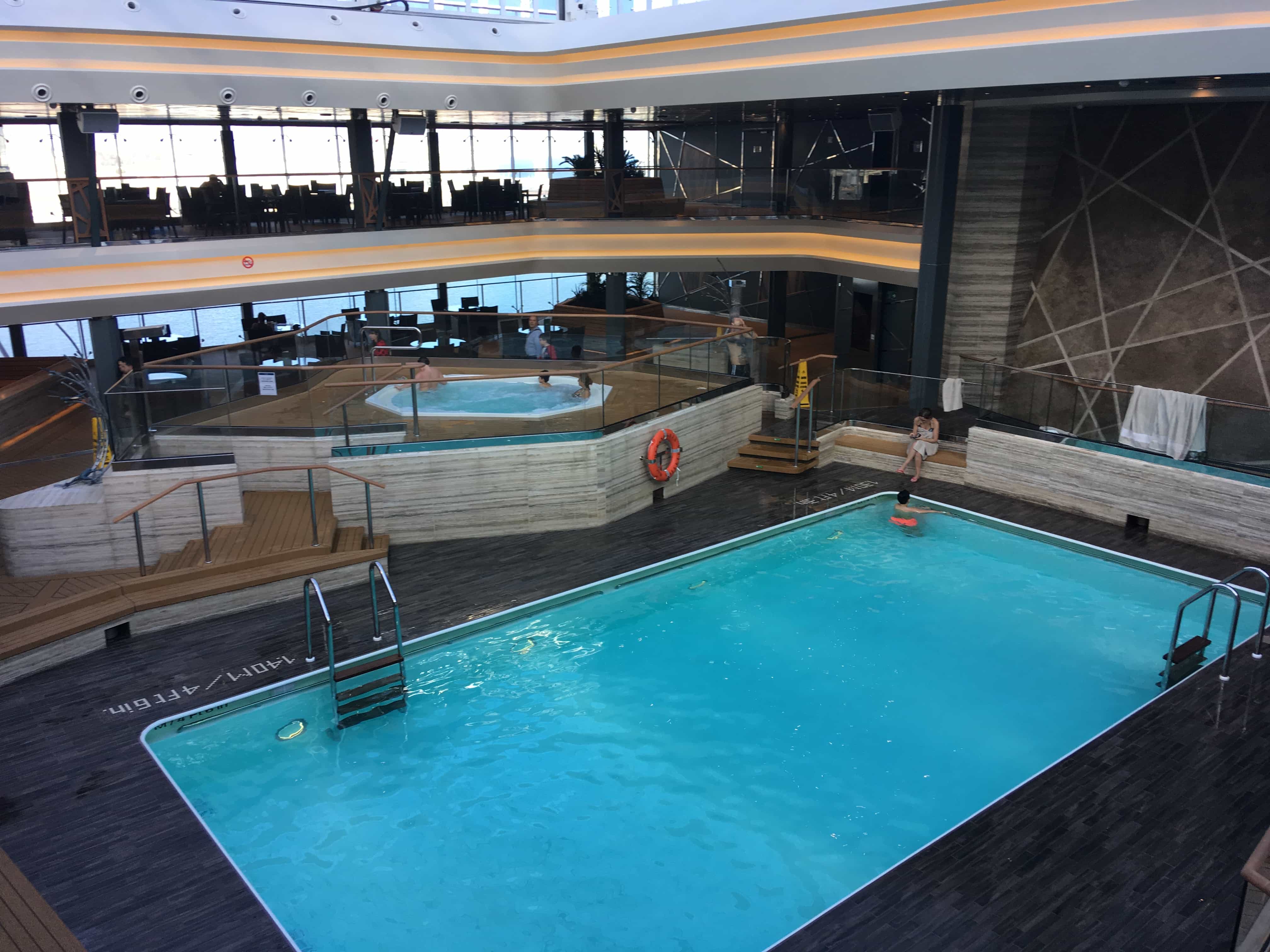 msc meraviglia inside pool solarium Emma Cruises