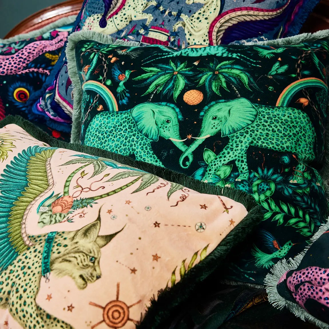 Emma J Shipley Zambezi Luxury Velvet Cushion