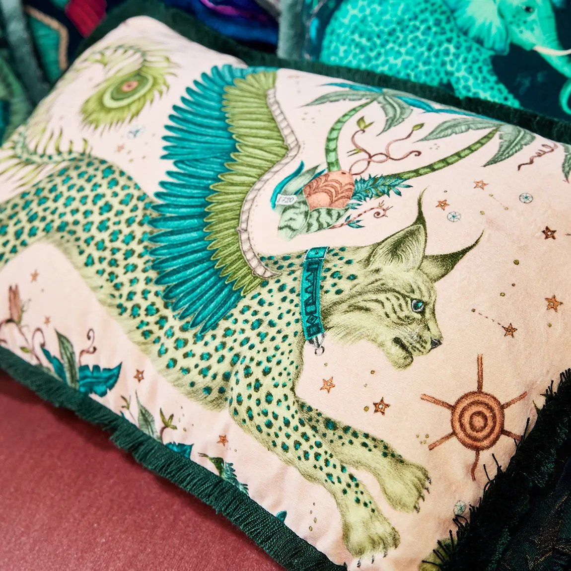 Lynx Luxury Velvet Bolster Cushion Emma J Shipley