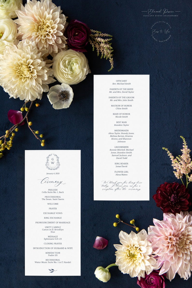 How Many Wedding Programs You (Actually) Need to Order