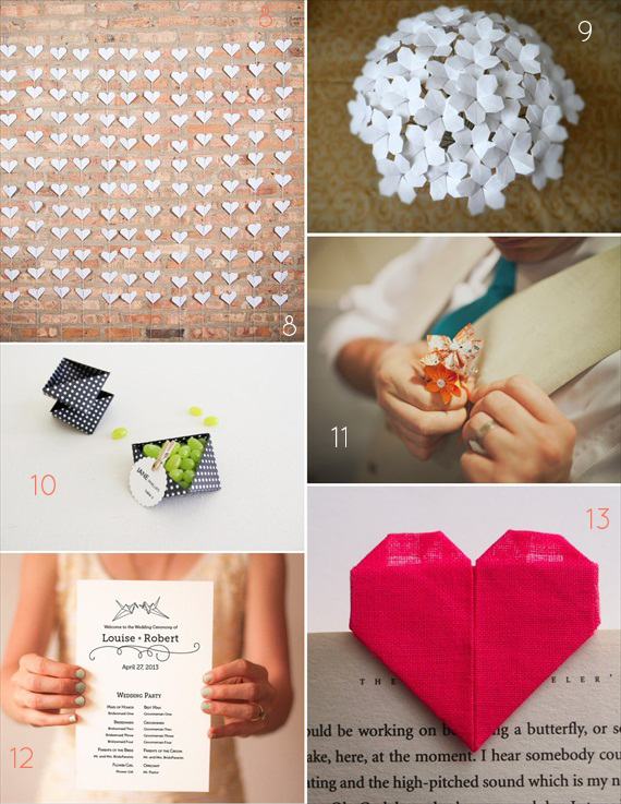21 Origami Wedding Decoration Ideas