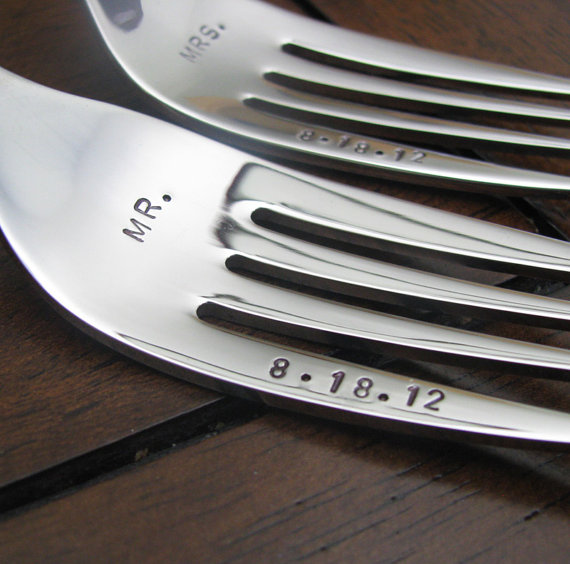 Custom Cake Forks Emmaline Bride Wedding Blog