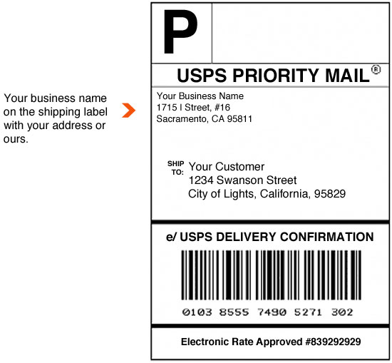 Shipping Label Example