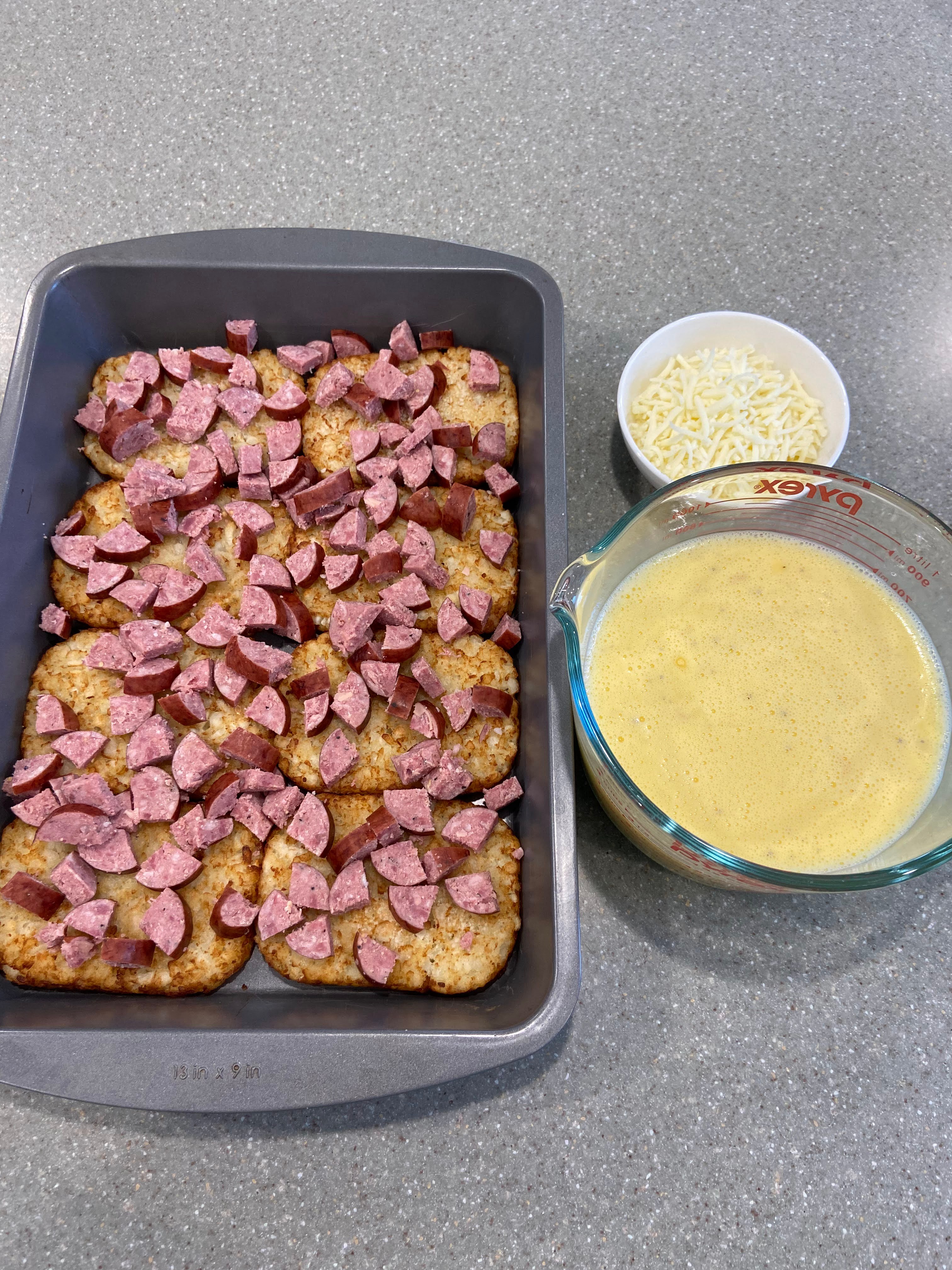 Hash Brown Egg Casserole with Kielbasa Emmandi's Kitchen