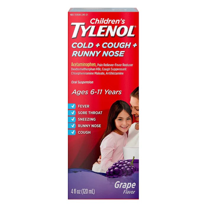 Children's Tylenol Cold + Cough + Runny Nose & Fever Medicine with Ace