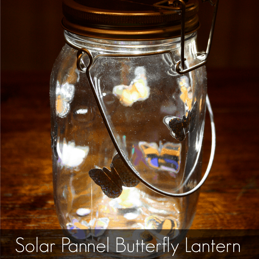 Solar Panel Butterfly Light Jar. Beautiful Glass Jar Project! Emma Owl