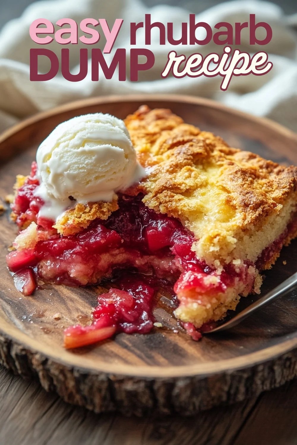 Rhubarb Dump Cake Recipe Emma's Cake Studio