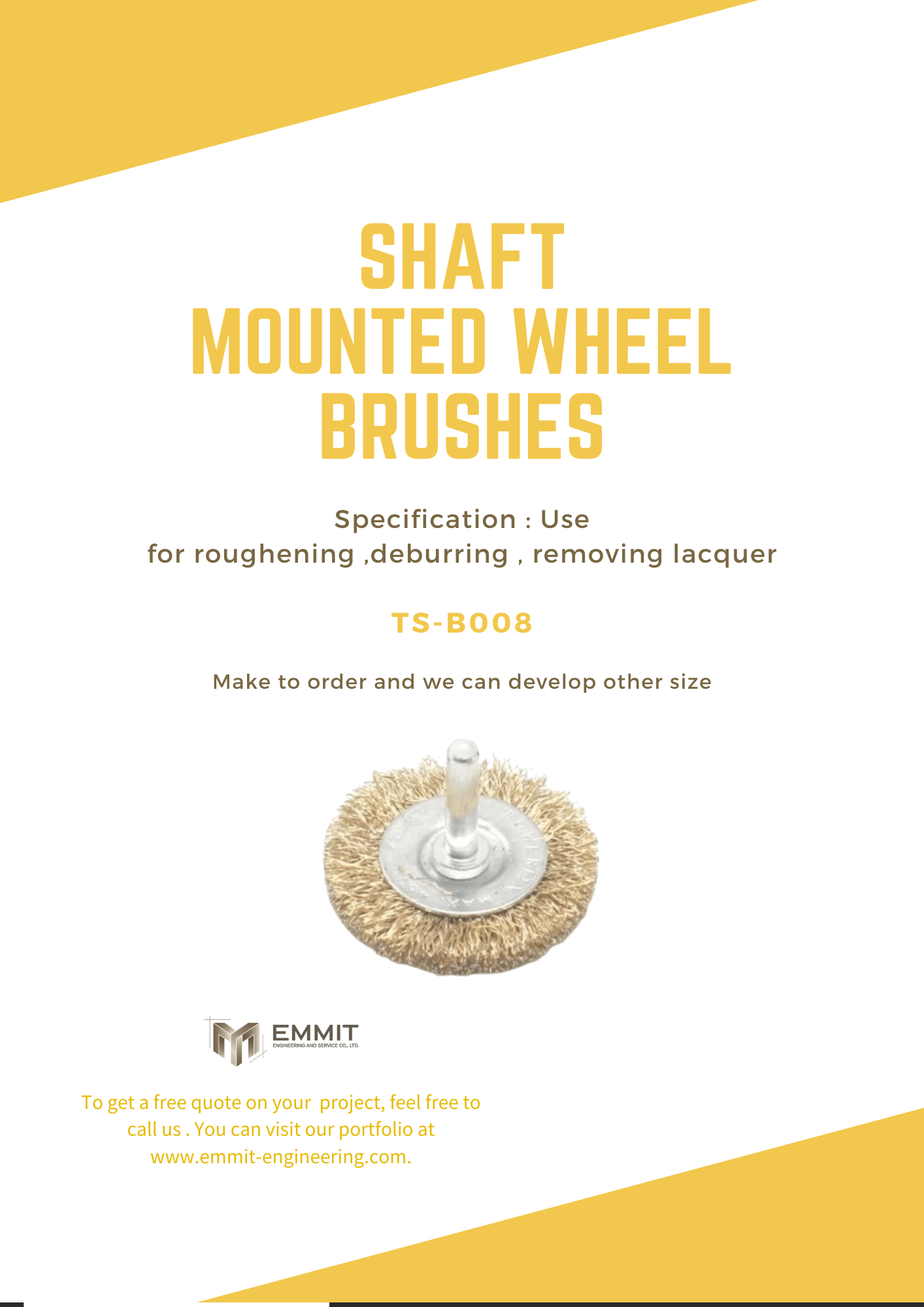 Shaft mounted wheel brushes Emmit