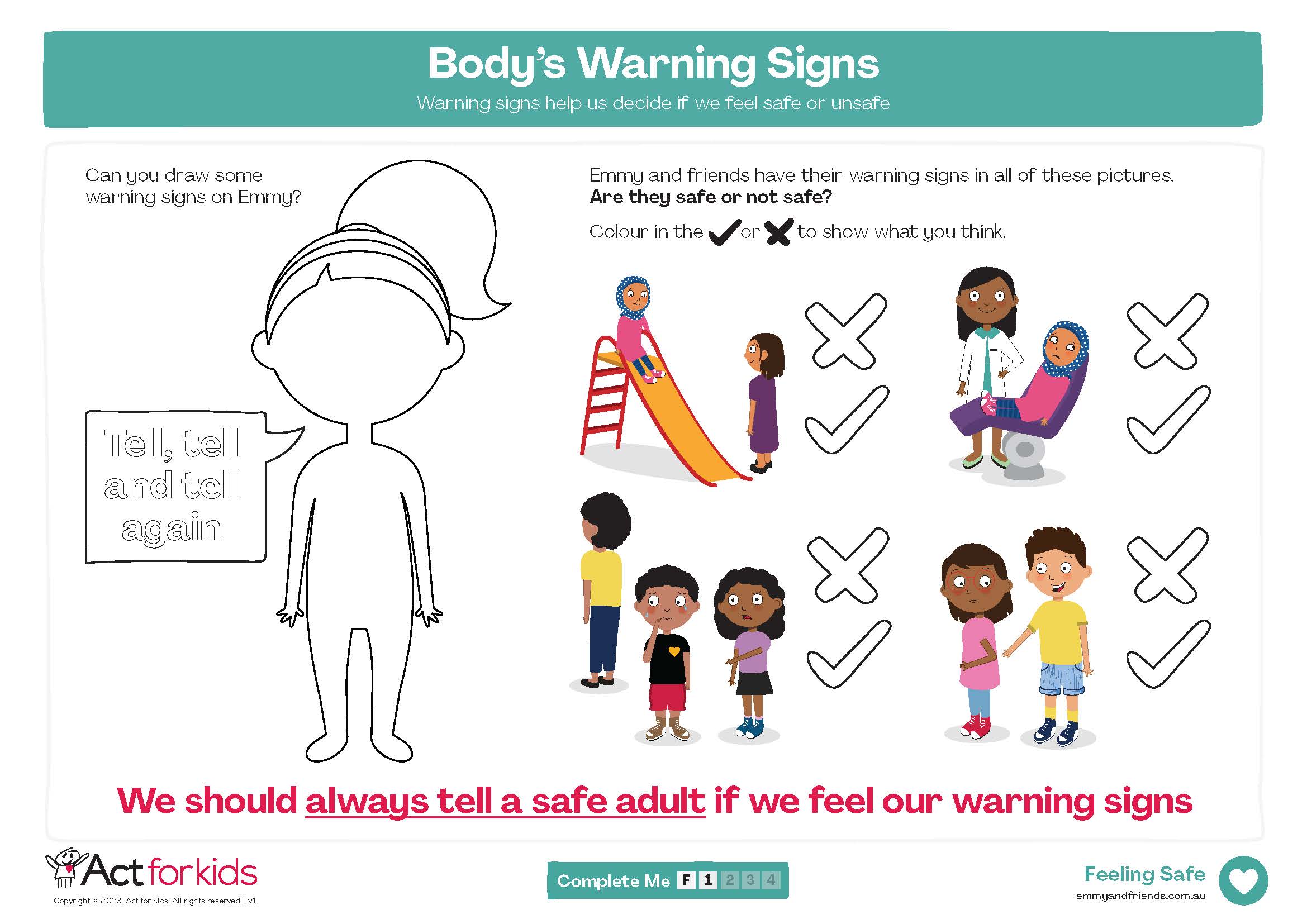 Be Safe Be Seen Worksheet