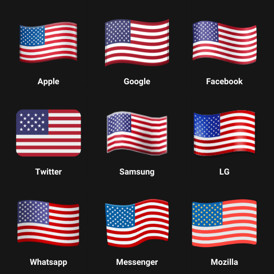 ロイヤリティフリー Twitter Us Flag Emoji あんせなこめ壁