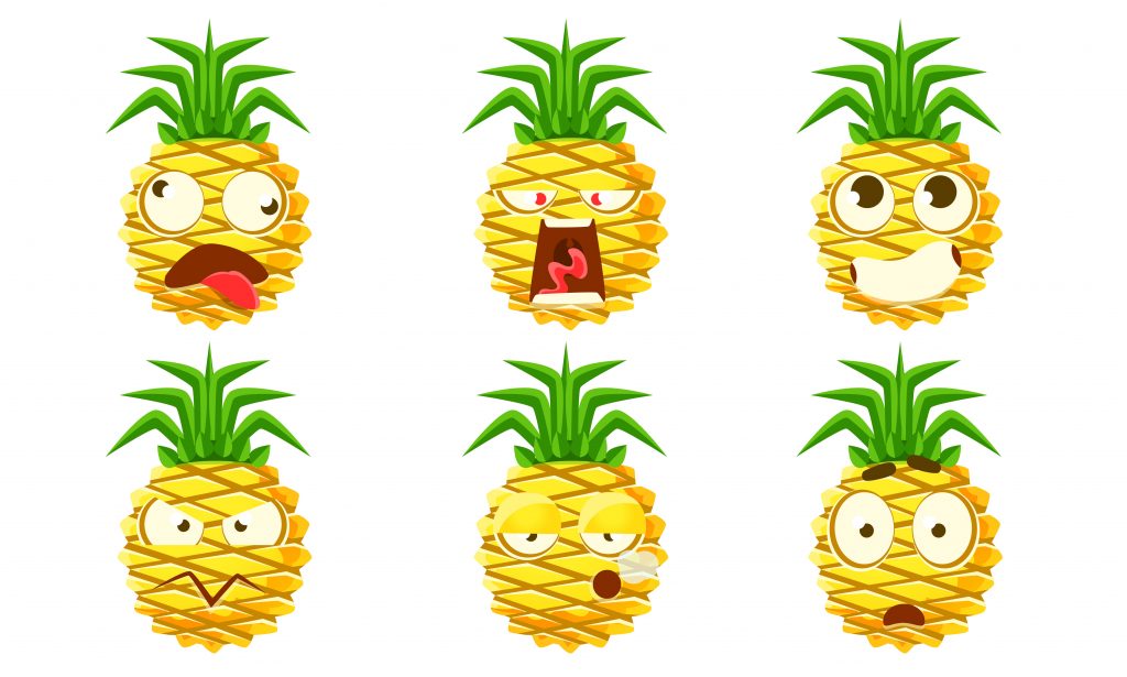Pineapple Emoji Background