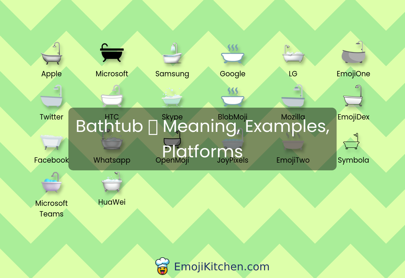🛁 bathtub emoji meaning, info, stats EmojiKitchen