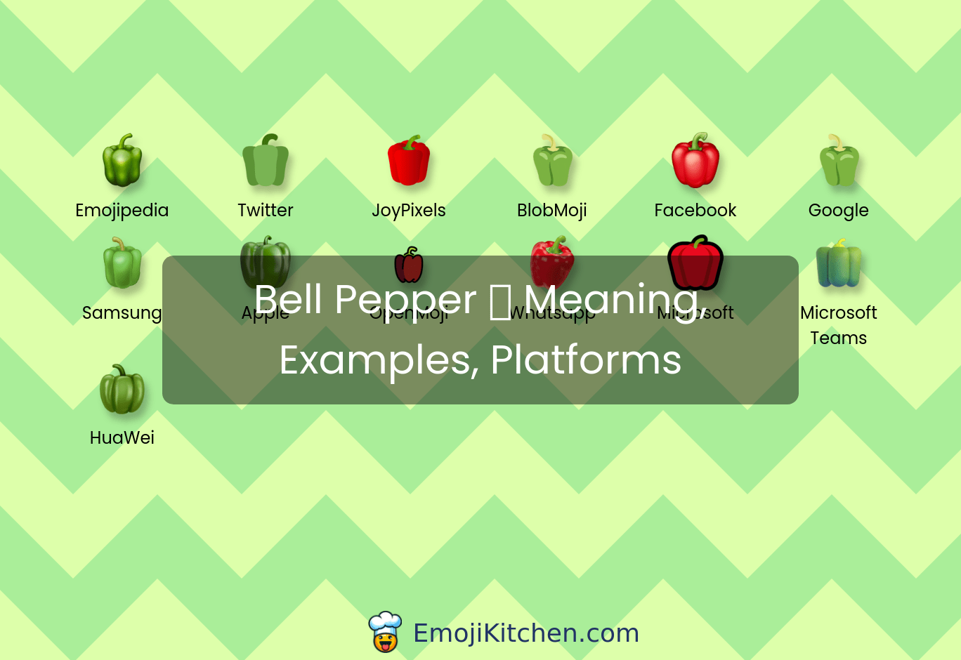 🫑 bell pepper emoji meaning, info, stats EmojiKitchen