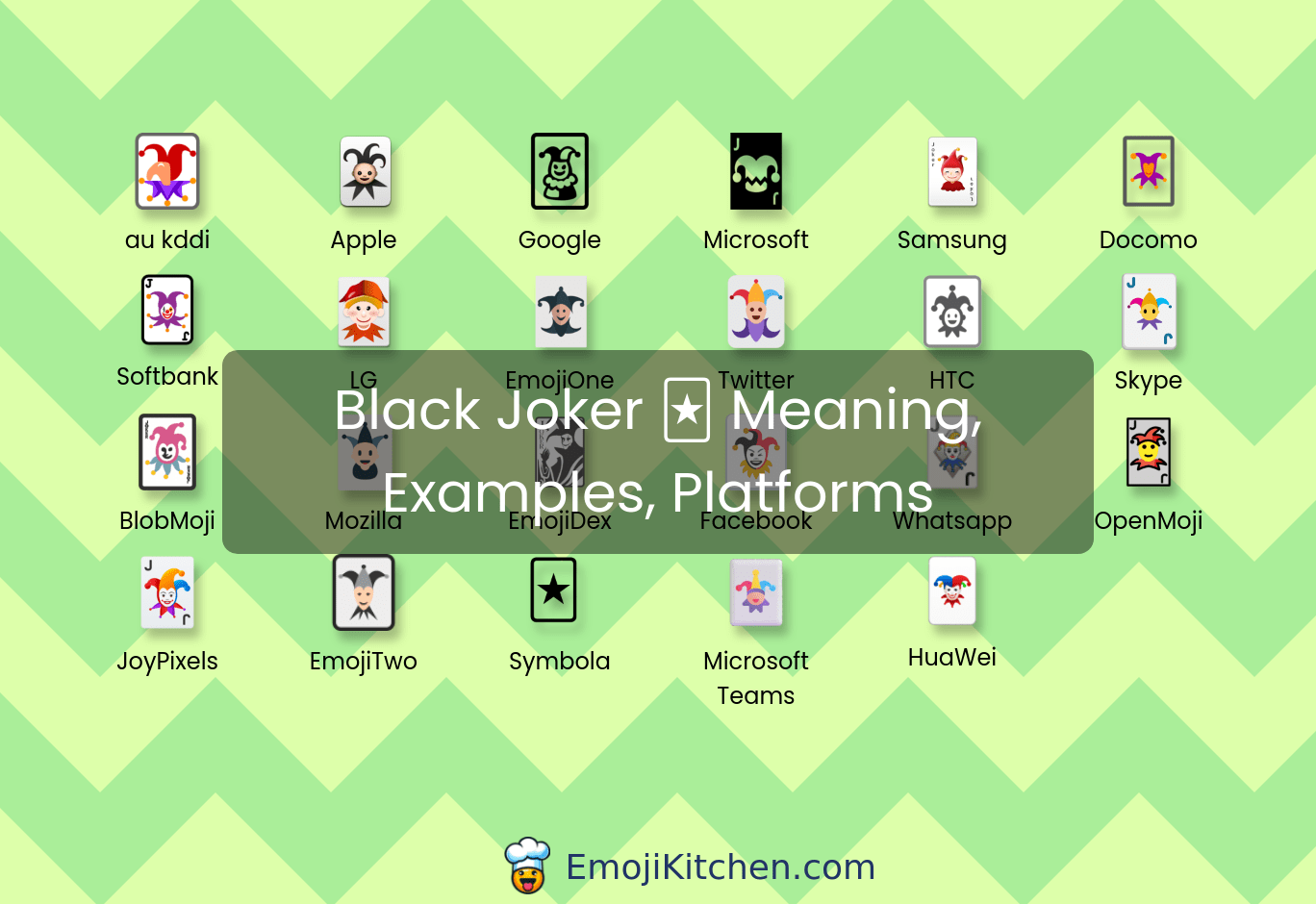 🃏 black joker emoji meaning, info, stats EmojiKitchen