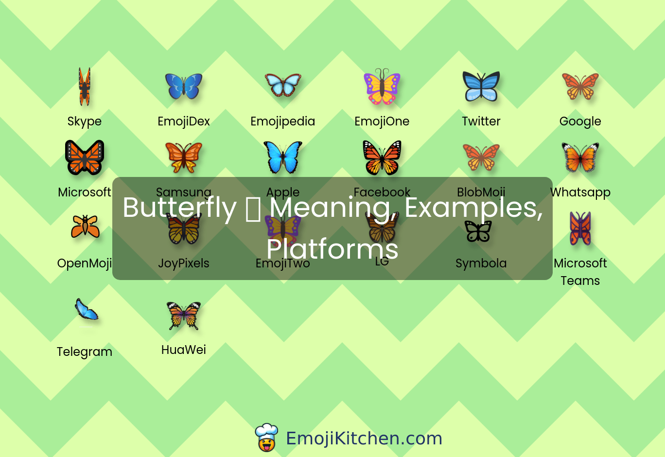 🦋 butterfly emoji meaning, info, stats EmojiKitchen