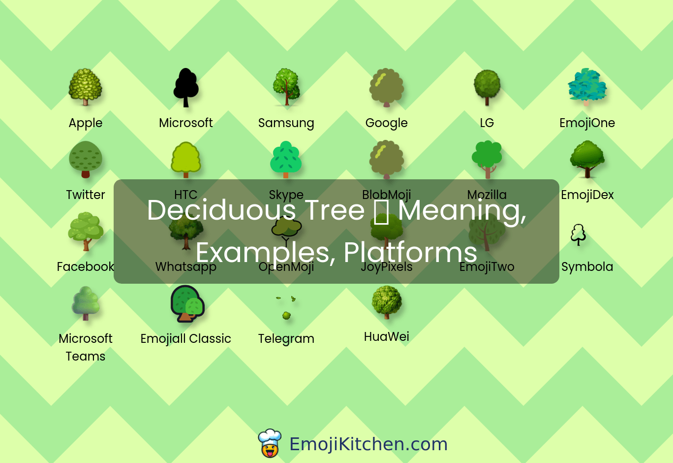 🌳 deciduous tree emoji meaning, info, stats EmojiKitchen