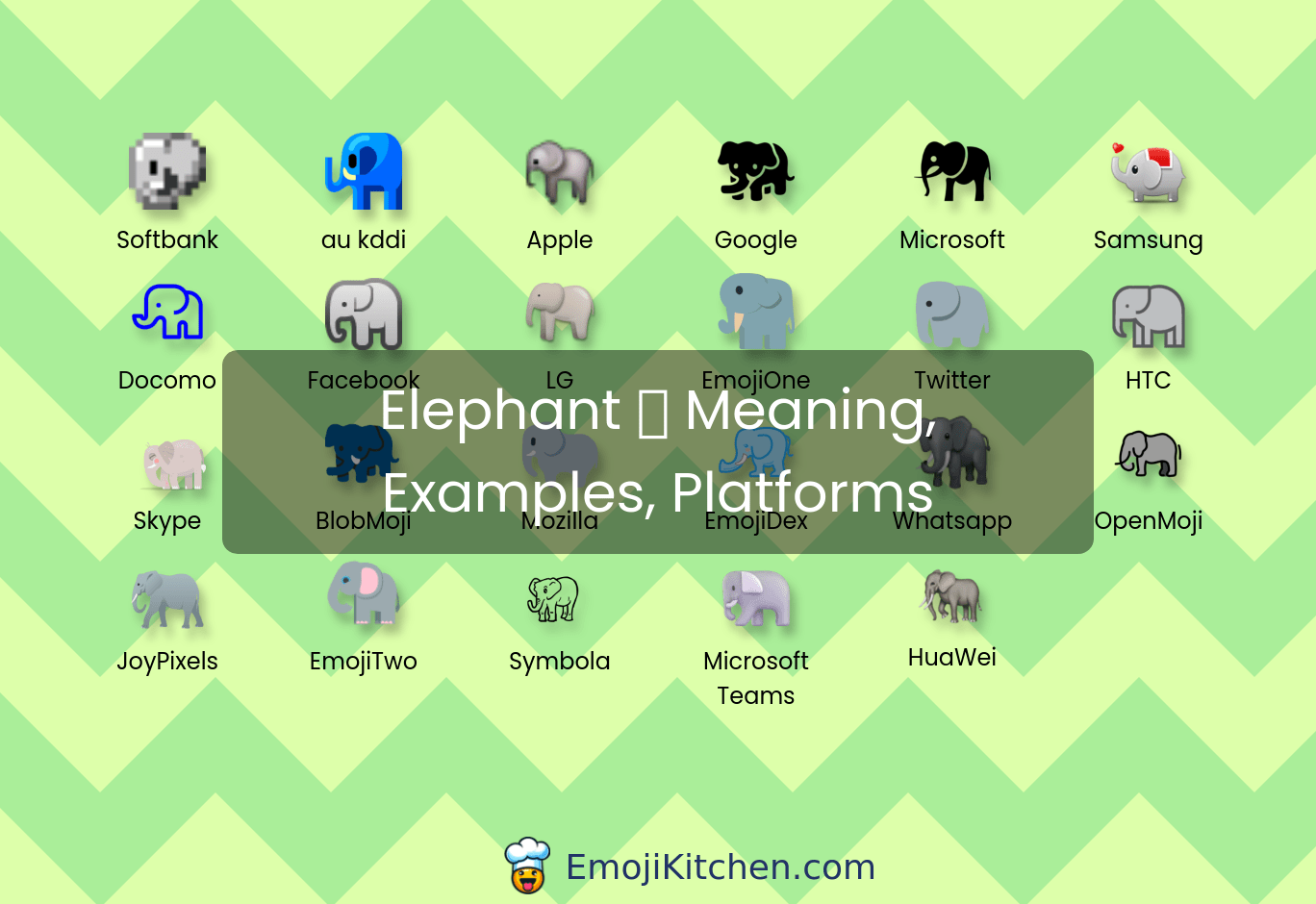 🐘 elephant emoji meaning, info, stats EmojiKitchen