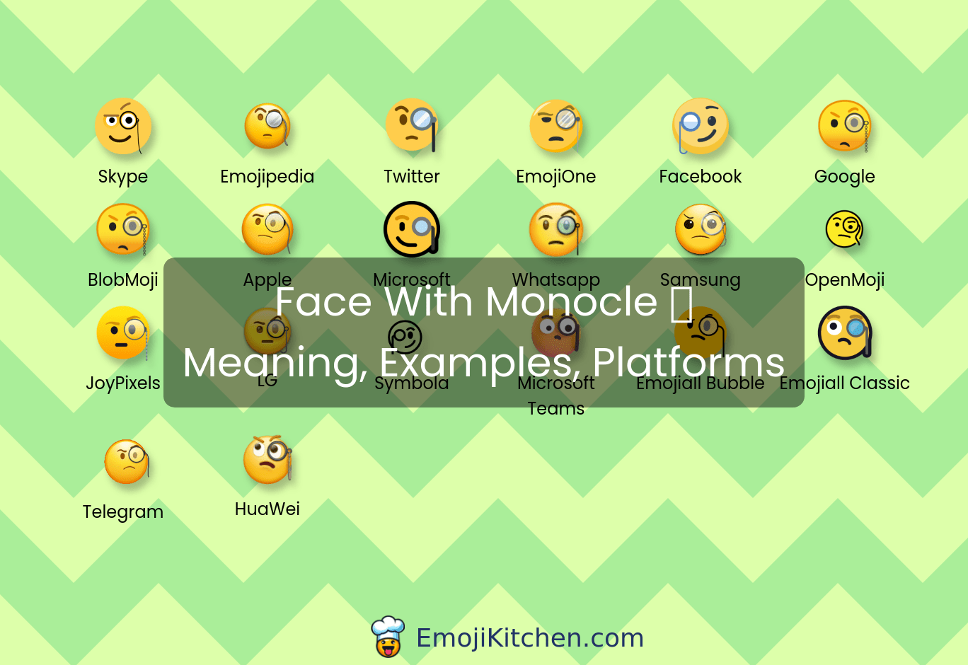 🧐 face with monocle emoji meaning, info, stats EmojiKitchen