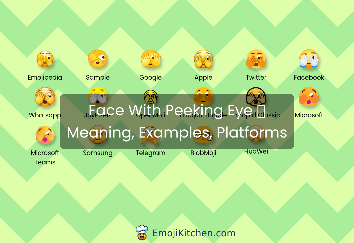 🫣 face with peeking eye emoji meaning, info, stats EmojiKitchen
