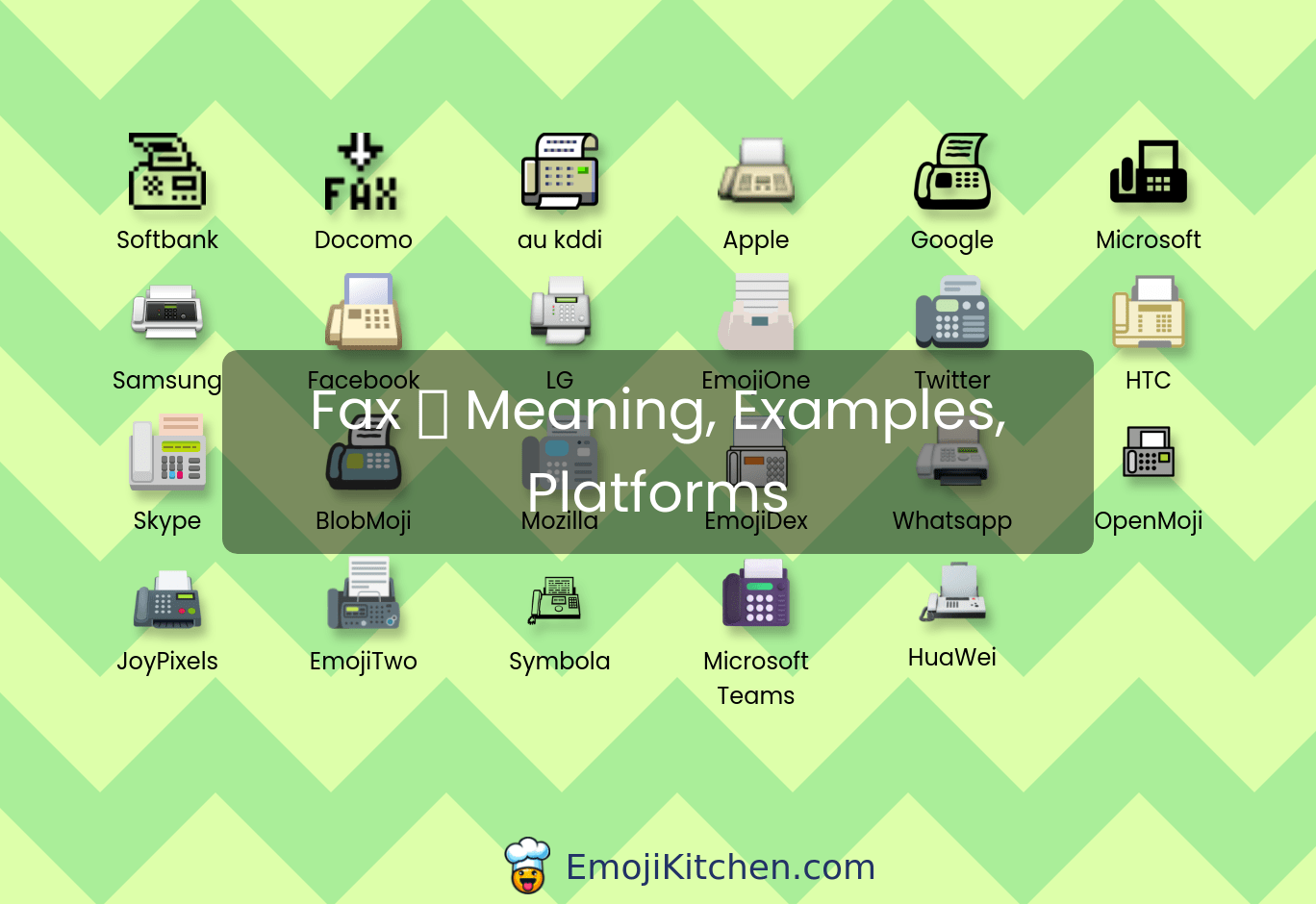 📠 fax emoji meaning, info, stats EmojiKitchen