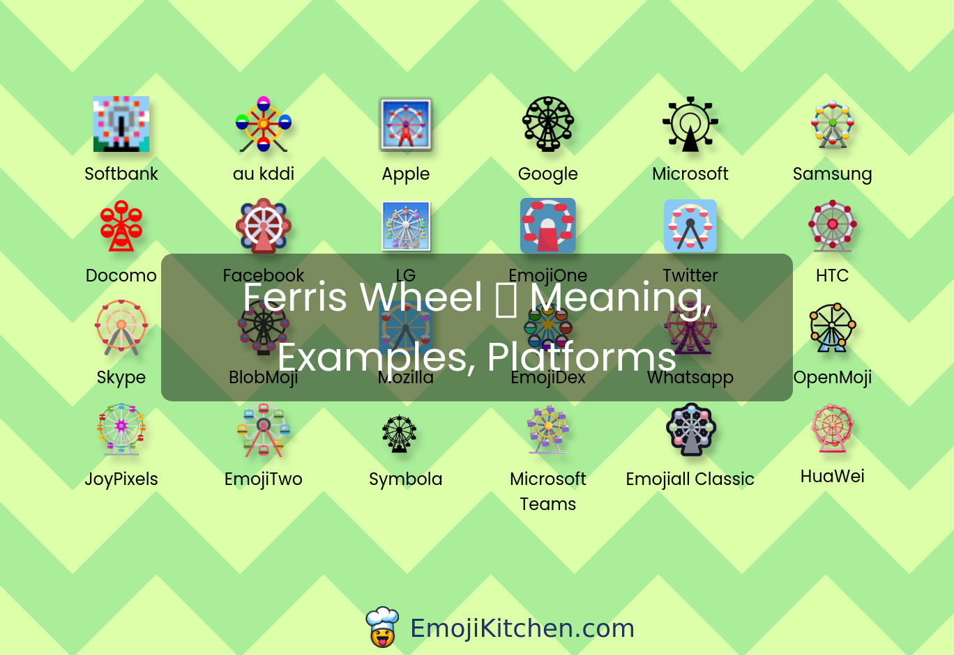 🎡 ferris wheel emoji meaning, info, stats EmojiKitchen