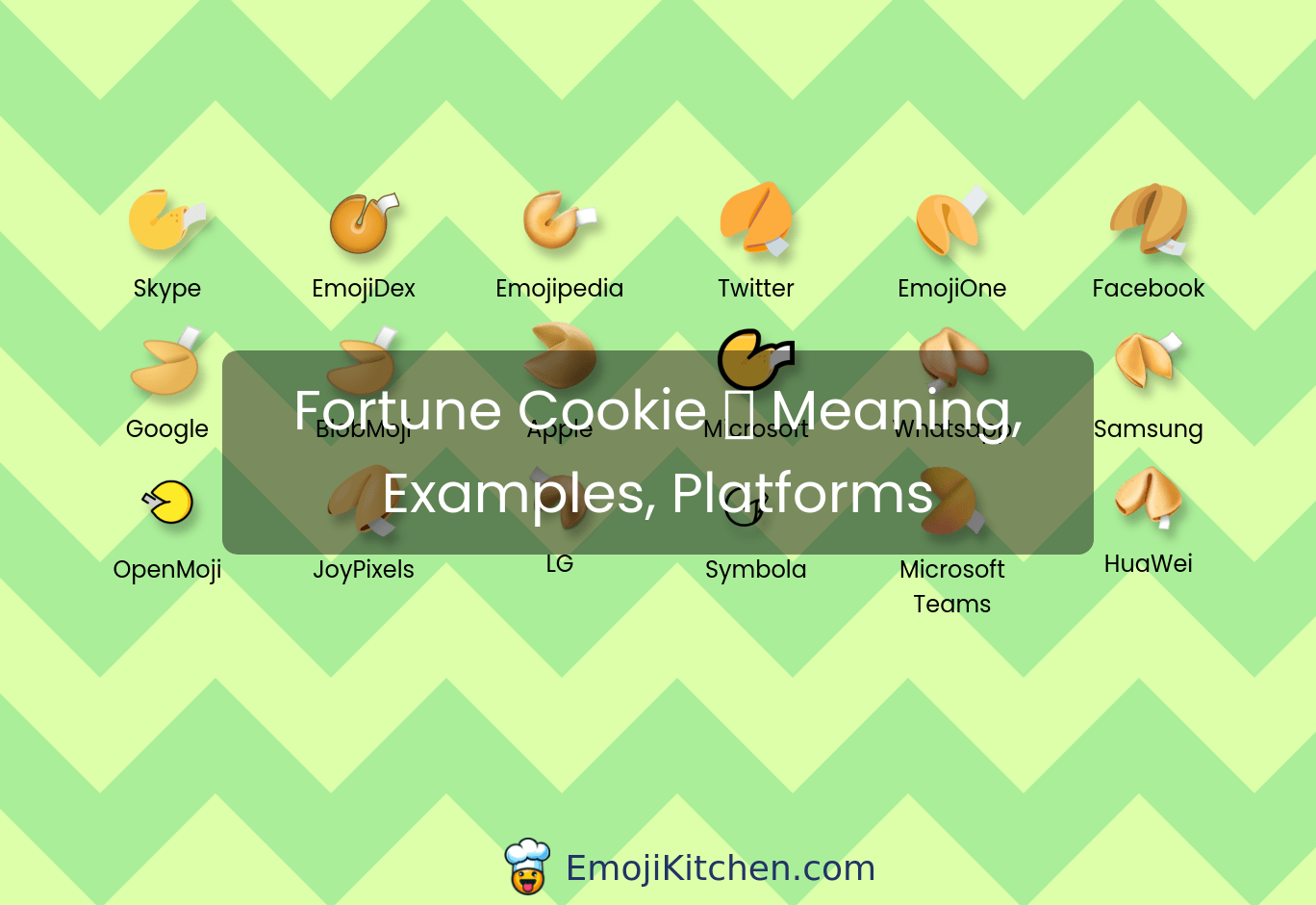 🥠 fortune cookie emoji meaning, info, stats EmojiKitchen