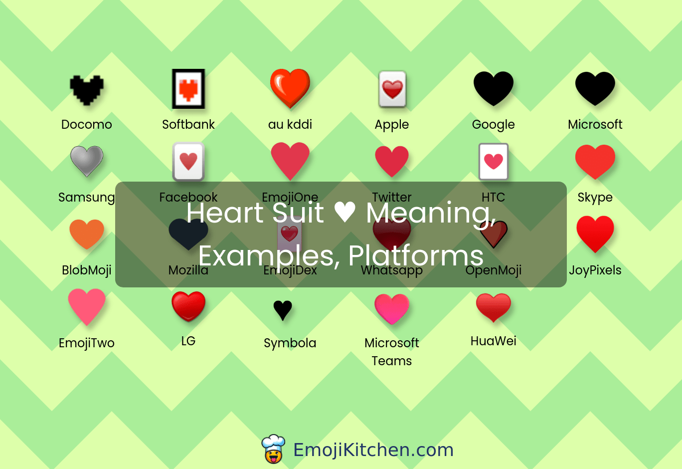 ♥️ heart suit emoji meaning, info, stats EmojiKitchen