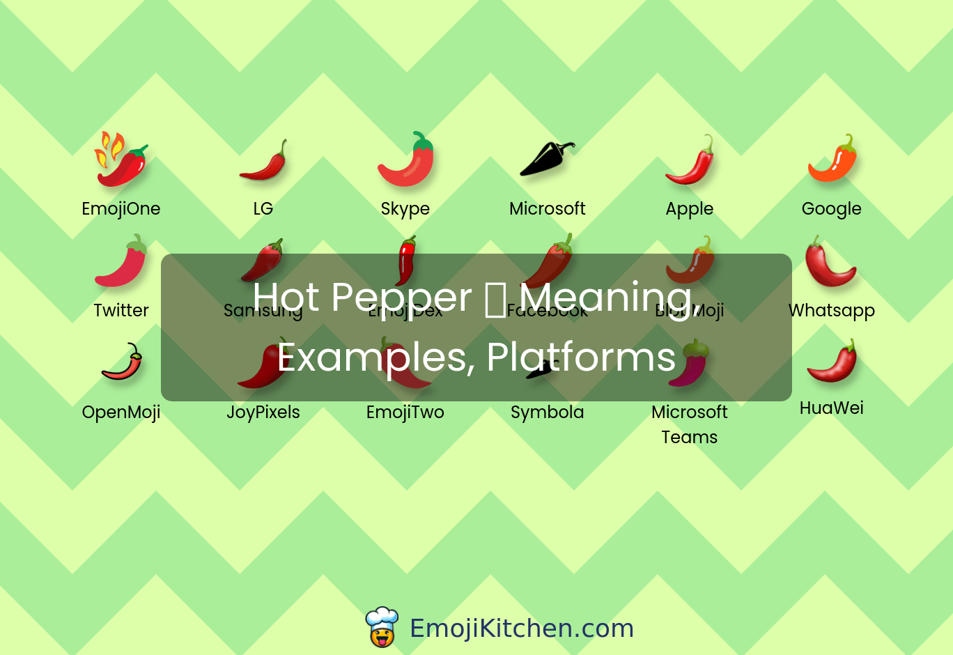 🌶️ hot pepper emoji meaning, info, stats EmojiKitchen