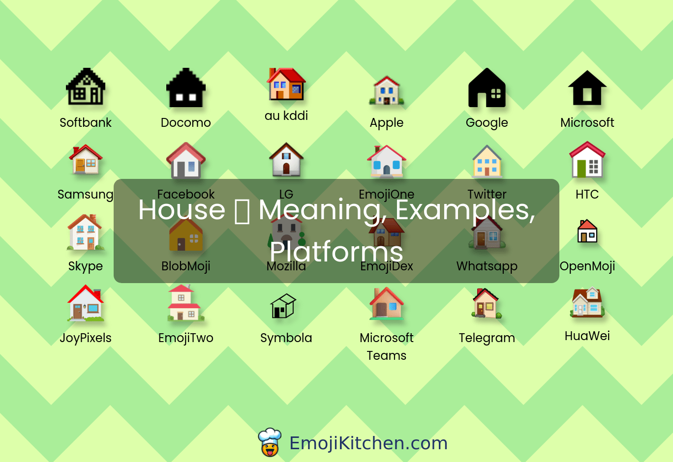 🏠 house emoji meaning, info, stats EmojiKitchen