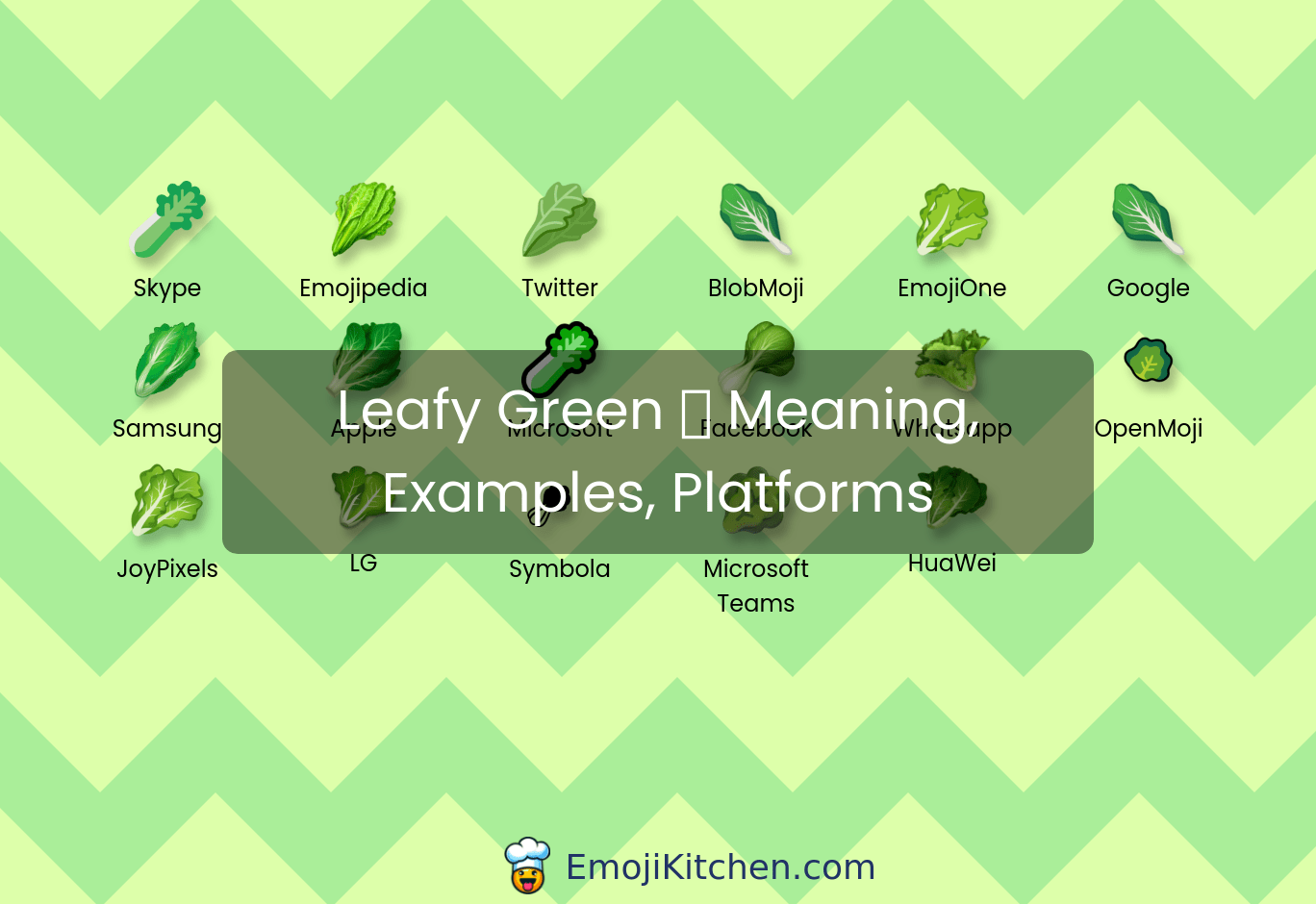 🥬 leafy green emoji meaning, info, stats EmojiKitchen