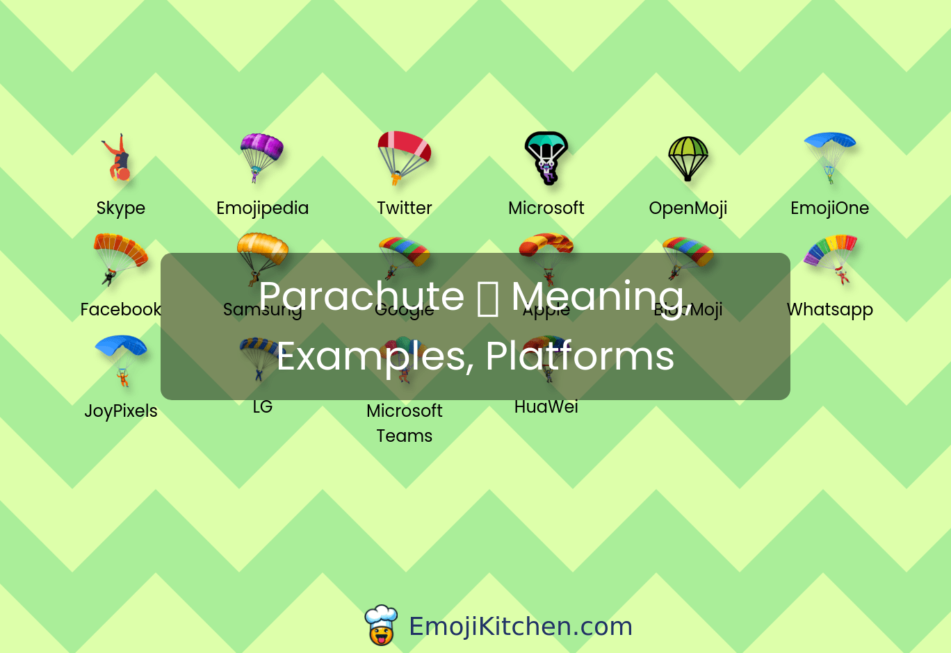🪂 parachute emoji meaning, info, stats EmojiKitchen