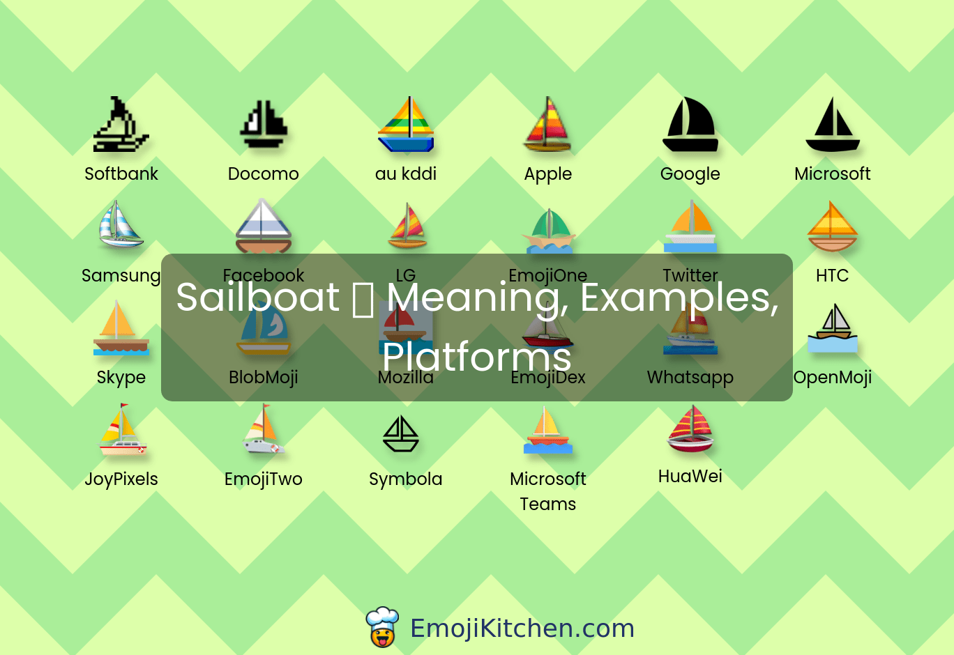 ⛵️ sailboat emoji meaning, info, stats EmojiKitchen