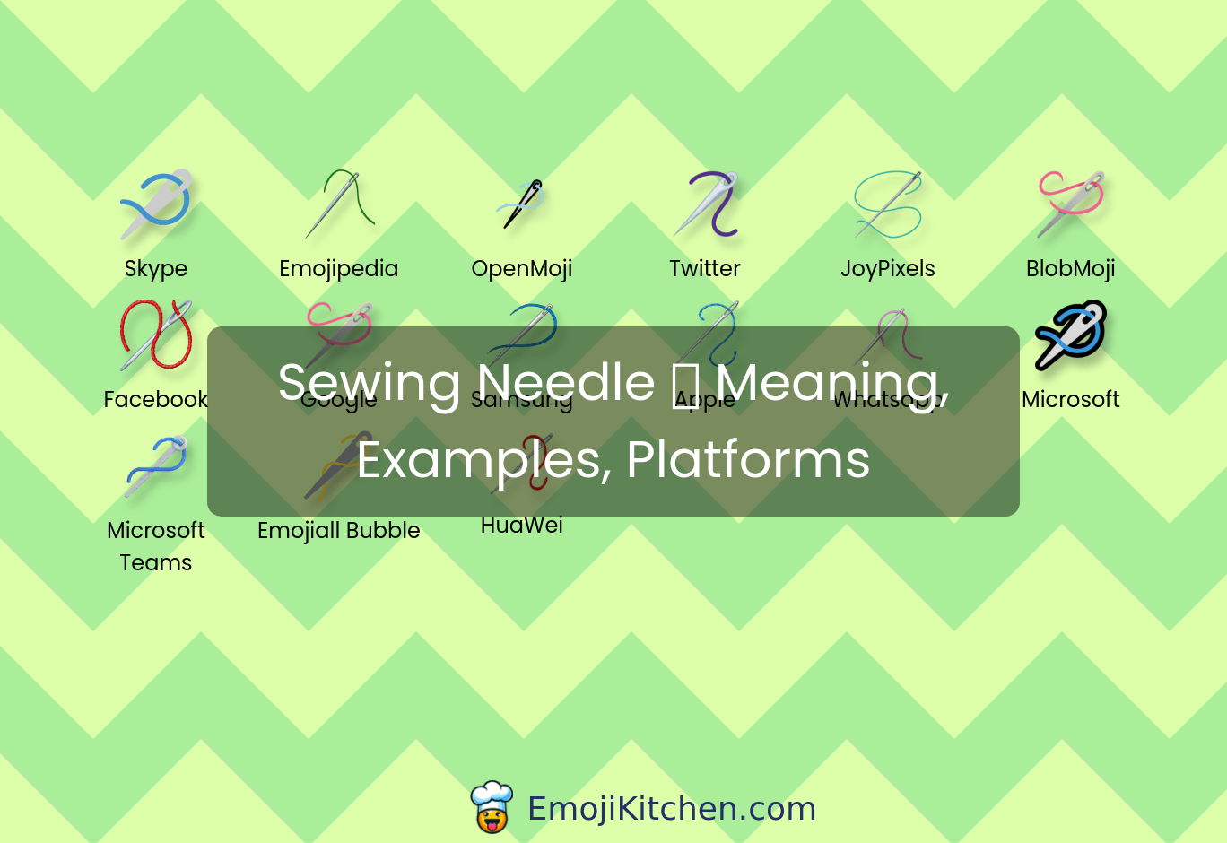 🪡 sewing needle emoji meaning, info, stats EmojiKitchen