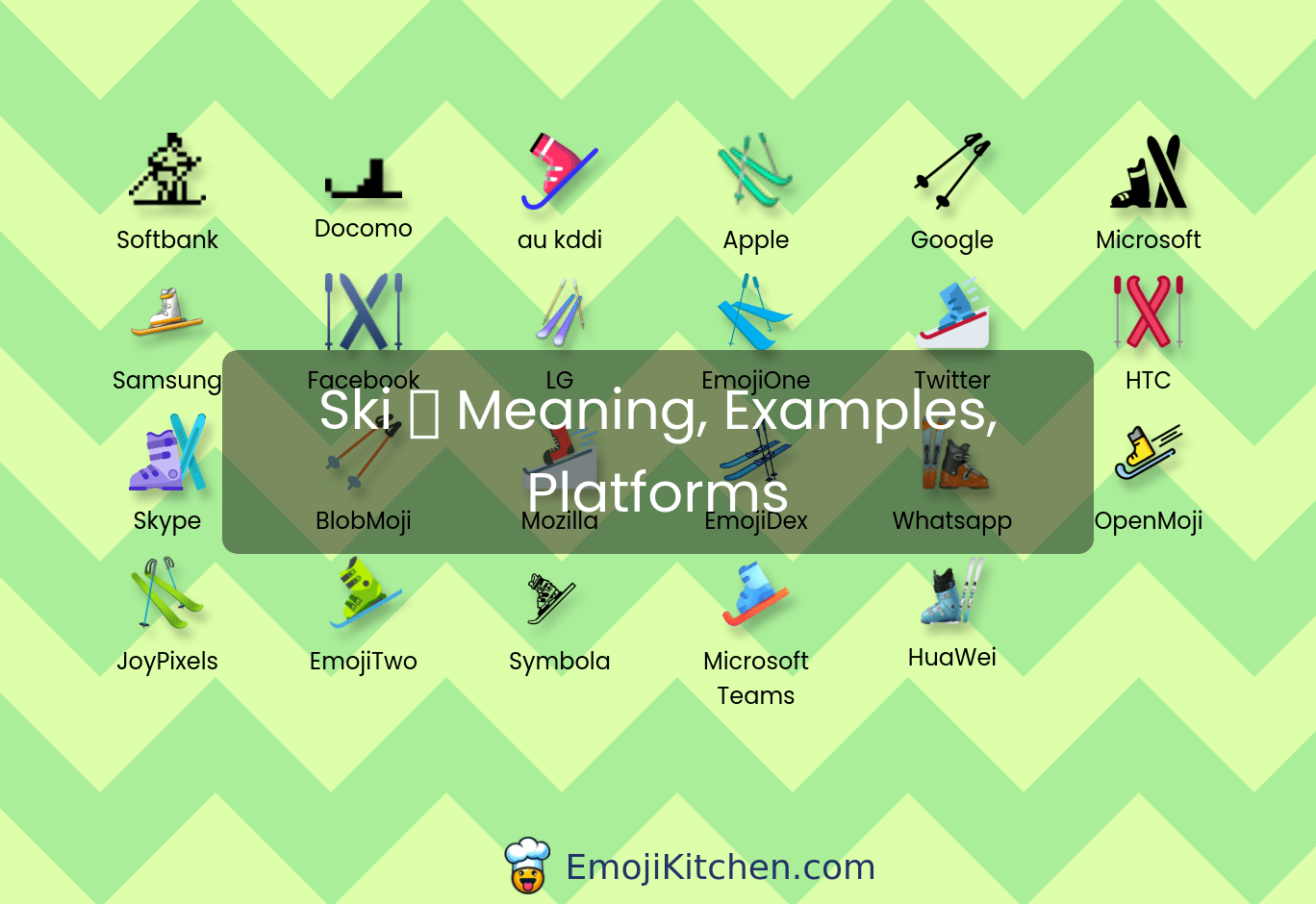 🎿 ski emoji meaning, info, stats EmojiKitchen