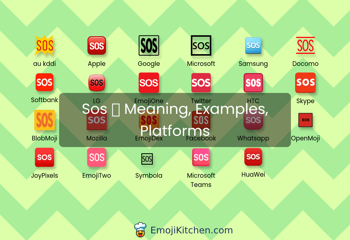 🆘 sos emoji meaning, info, stats EmojiKitchen