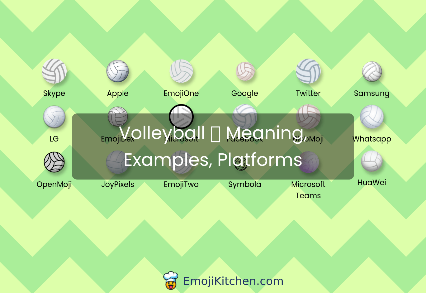 🏐 volleyball emoji meaning, info, stats EmojiKitchen